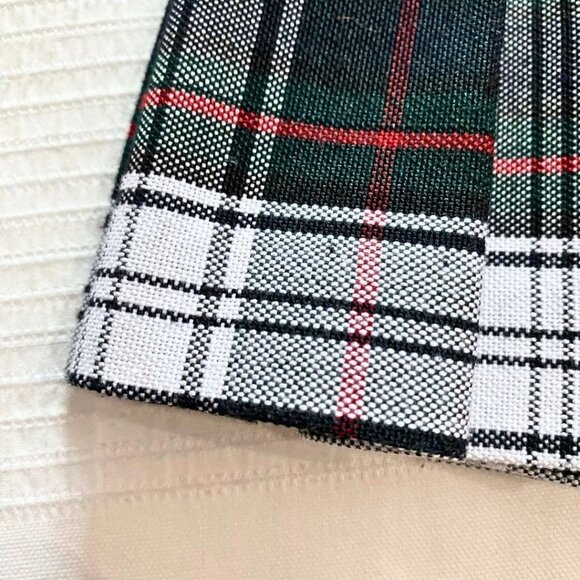 AMERICAN APPAREL BLACK WHITE RED PLAID HIGH RISE MINI PLEATED SKATER SKIRT - XS - Picture 9 of 9